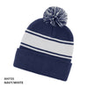 Grace Pom Pom Stripe Beanie - AH735