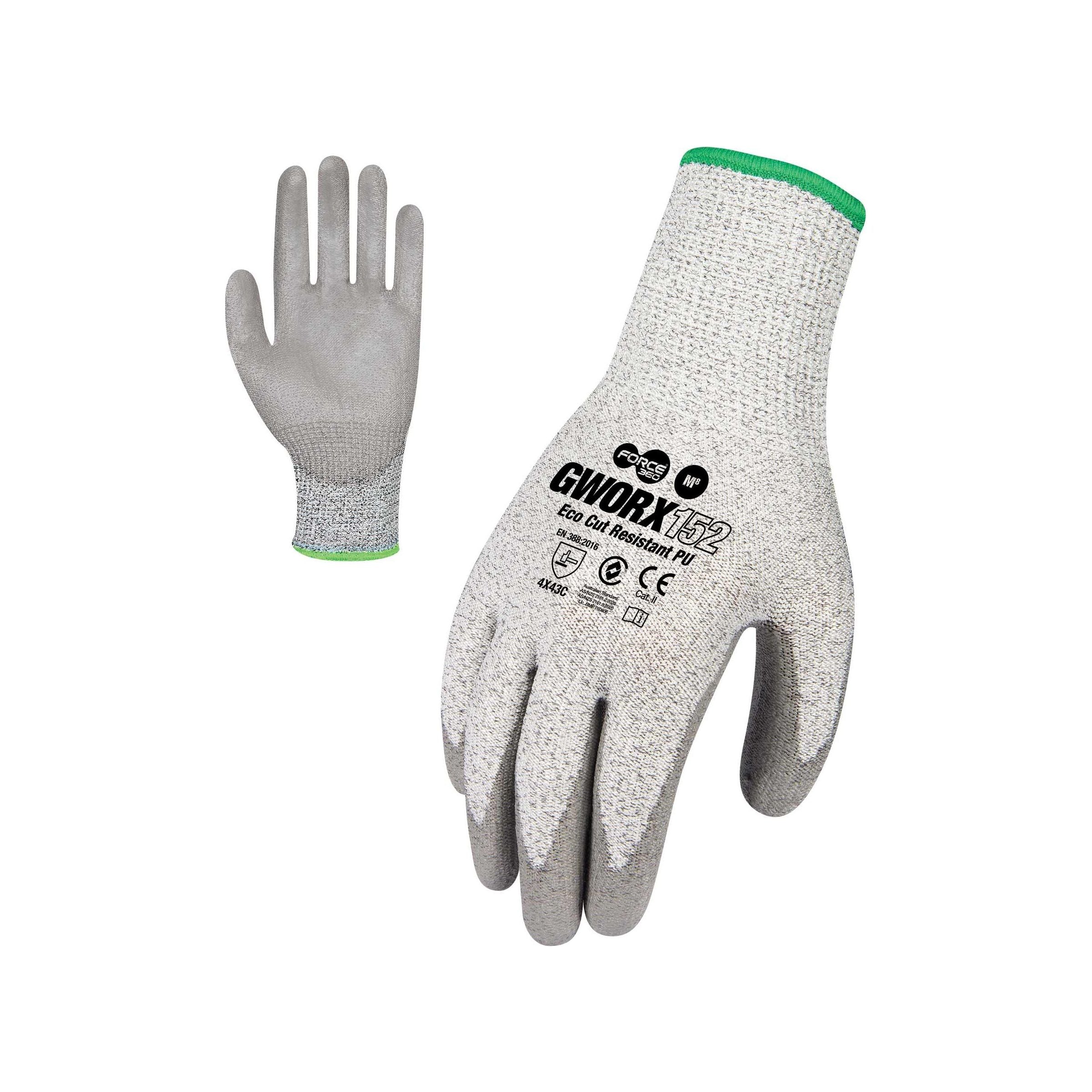 Force 360 Eco Cut Resistant PU Gloves GWORX152 Essential Trade