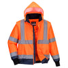 Port West Hi-Vis Essential 2-in-1 Bomber Jacket with tape