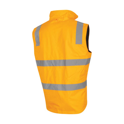 Tru Workwear Reversible Polyester Oxford Vest With Reflective Tape - VIC Rail - TV1915T4