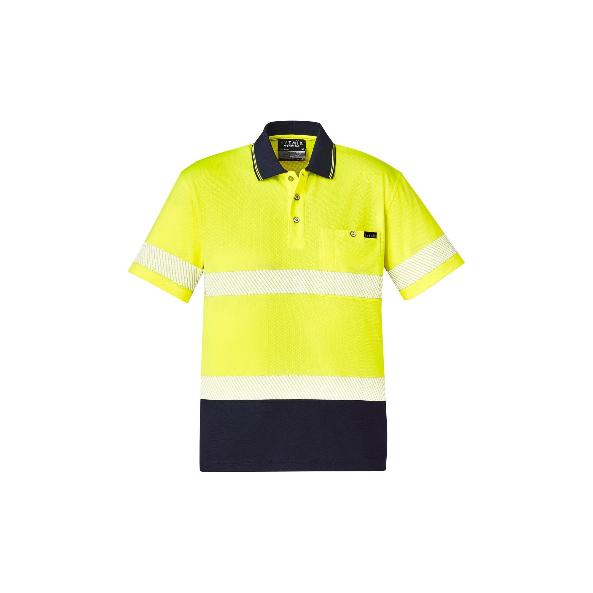 Syzmik Unisex Hi Vis Segmented Tape Short Sleeve Polo - ZH535