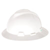 MSA V-Gard Full Brim Hard Hat, Push-Key 4pt Suspension - 220925