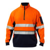 Work Craft HI VIS HALF ZIP COTTON REFLECTIVE PULLOVER - WT8018