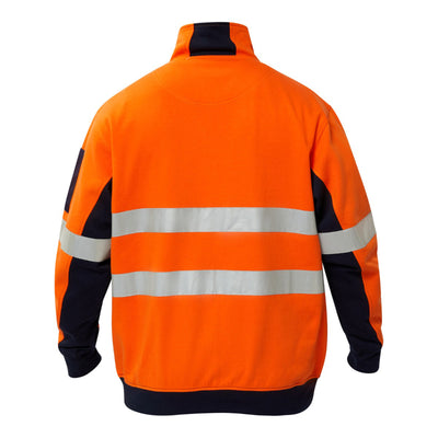 Work Craft HI VIS HALF ZIP COTTON REFLECTIVE PULLOVER - WT8018