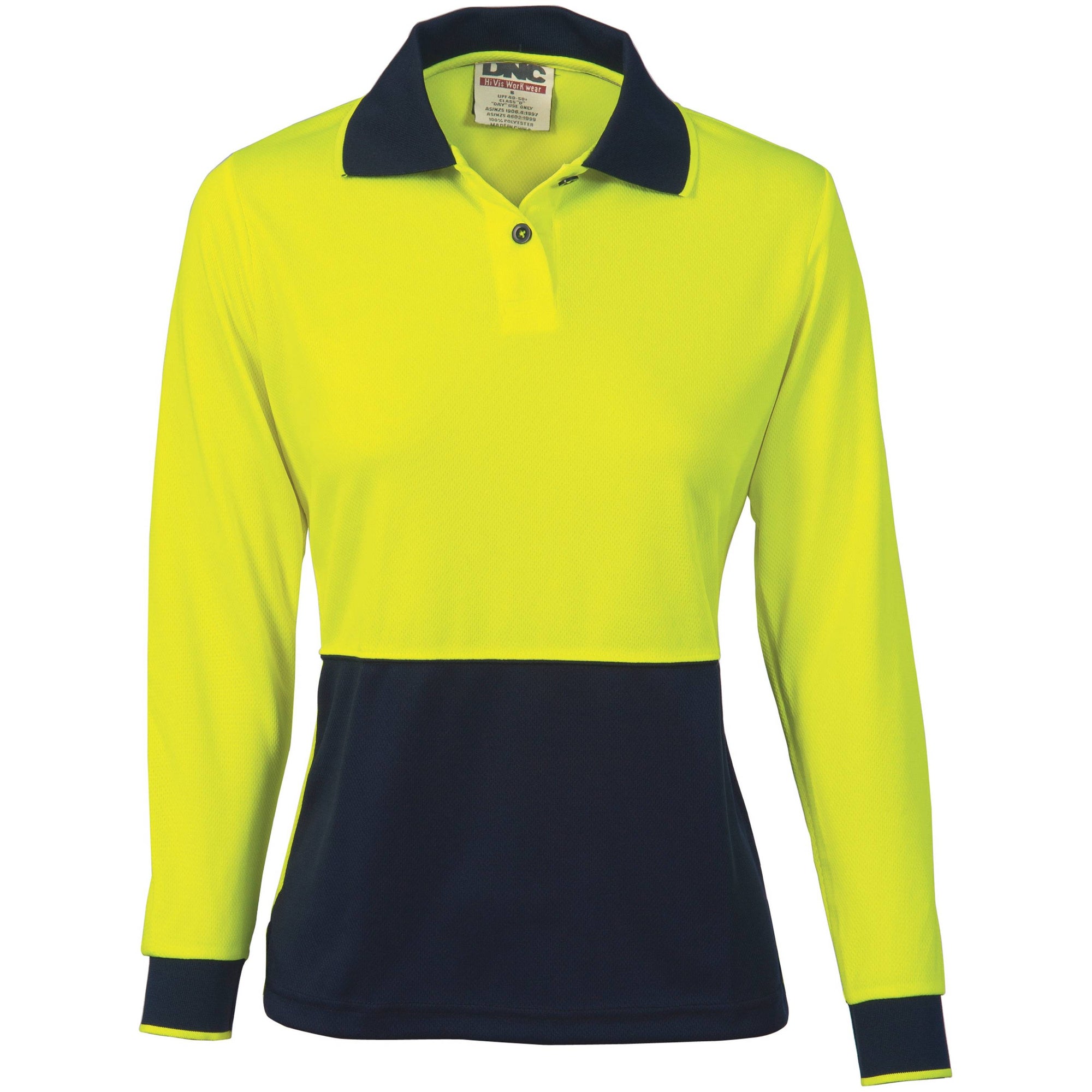 DNC Ladies Hi Vis Two Tone Polo Shirt - 3898