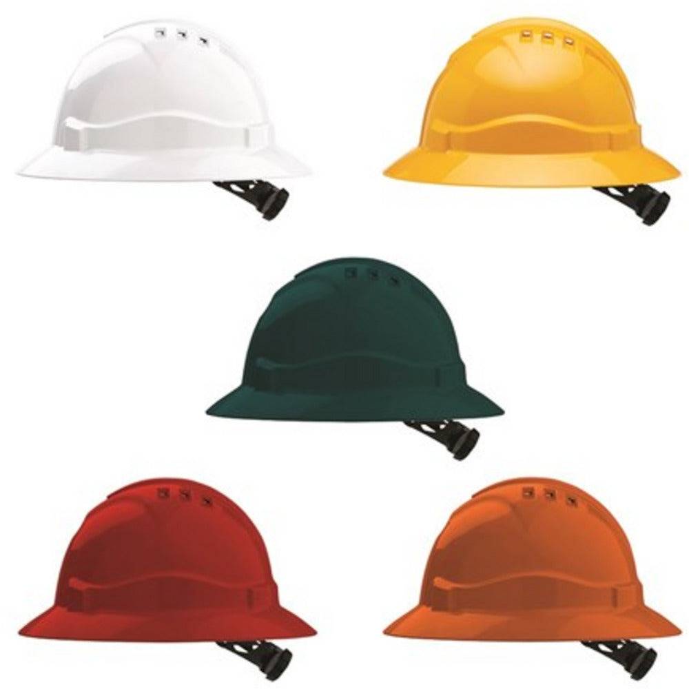 High Visibility Yellow Shade Hat - Full Brim with Reflective Striping – X1  Safety